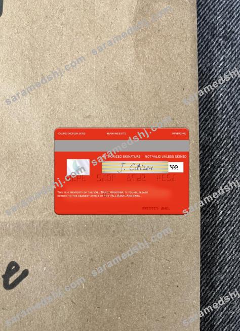 Andorra Vall Banc visa card photolook back